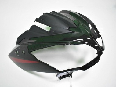Rouge Noir Brillant Carénage Moto Kawasaki EX650 2012-2016 Pas Chère