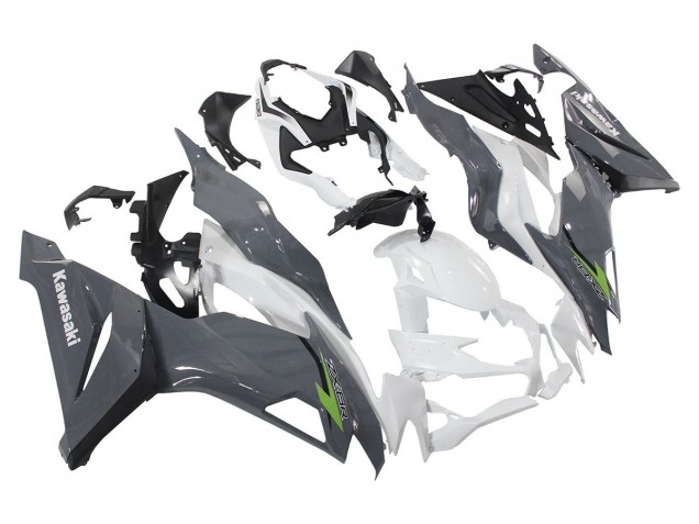 Blanc Gris Vert Carénage Moto Kawasaki ZX6R 2019-2022