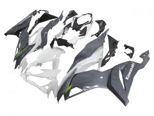 Blanc Gris Vert Carénage Moto Kawasaki ZX6R 2019-2022