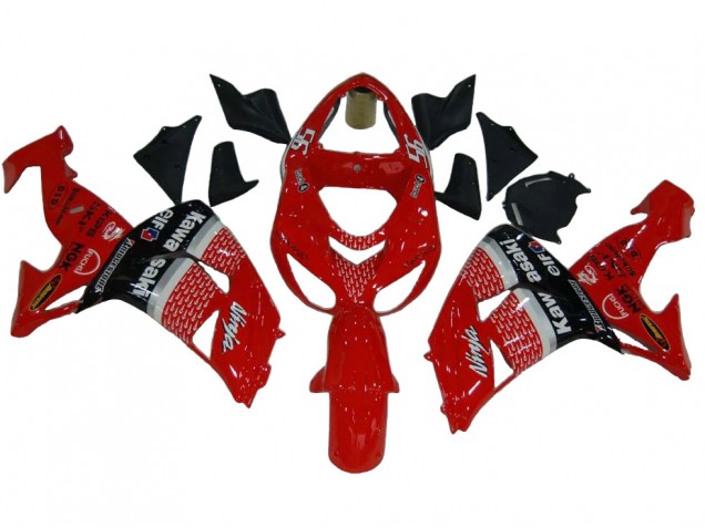 Rouge Argent Gris Noir Elf 56 Carénage Moto Kawasaki ZX10R 2006-2007