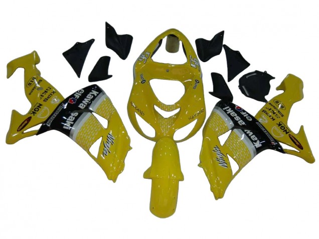 Jaune Argent Noir Elf Carénage Moto Kawasaki ZX10R 2006-2007