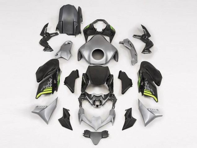 Noir Argent Carénage Moto Kawasaki Z900 2020-2024