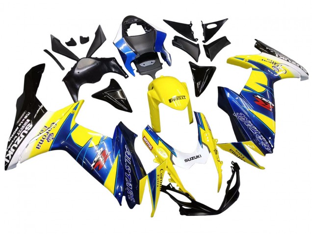 Jaune Bleu Blanc Noir Corona Extra Alstare Carénage Moto Suzuki GSXR 600/750 2011-2024