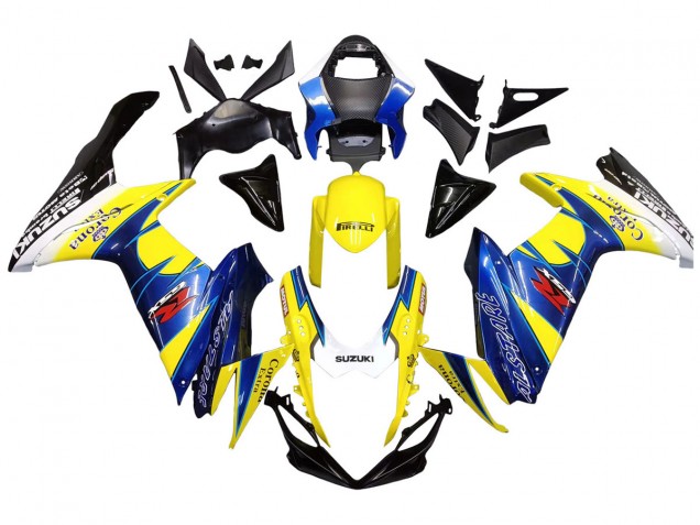 Jaune Bleu Blanc Noir Corona Extra Alstare Carénage Moto Suzuki GSXR 600/750 2011-2024