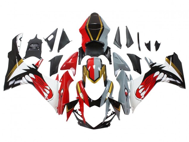 Rouge Or Gris Noir Blanc Requin Carénage Moto Suzuki GSXR 600/750 2011-2024