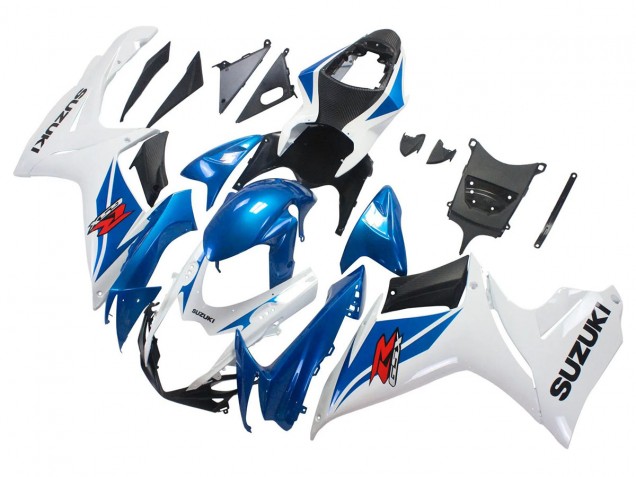 Bleu Blanc Carénage Moto Suzuki GSXR 600/750 2011-2024