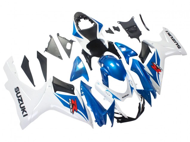 Bleu Blanc Carénage Moto Suzuki GSXR 600/750 2011-2024