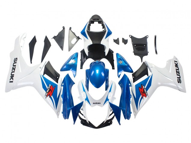 Bleu Blanc Carénage Moto Suzuki GSXR 600/750 2011-2024