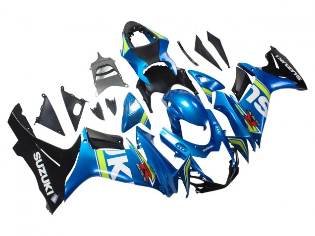 Bleu Blanc Vert Noir Carénage Moto Suzuki GSXR 600/750 2011-2024