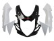 Blanc Noir Brillant Carénage Moto Suzuki GSXR 600/750 2011-2024