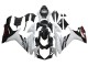 Blanc Noir Brillant Carénage Moto Suzuki GSXR 600/750 2011-2024