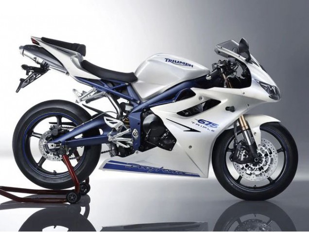 Blanc Bleu Carénage Moto Triumph Daytona 675 2006-2008