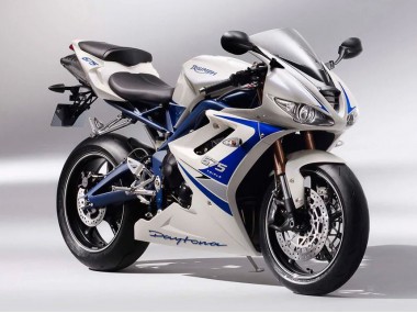 Argent Blanc Bleu Carénage Moto Triumph Daytona 675 2006-2008 Pas Chère
