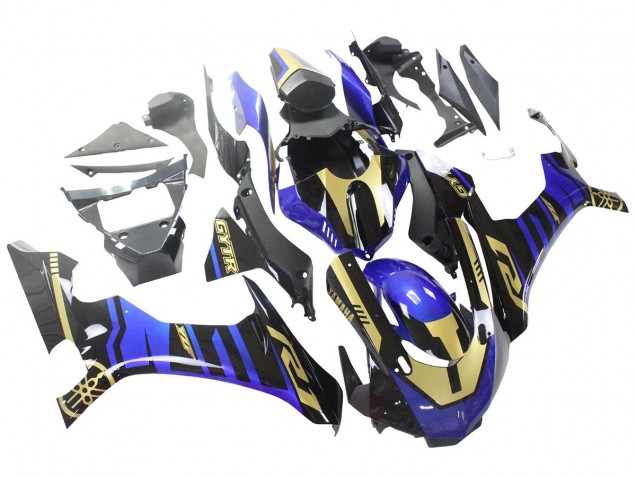 Bleu Or Noir Carénage Moto Yamaha YZF R1 2015-2019