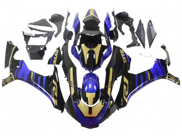 Bleu Or Noir Carénage Moto Yamaha YZF R1 2015-2019