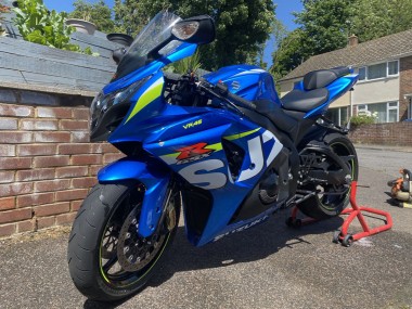 Bleu Vert Blanc Carénage Moto Suzuki GSXR 1000 2009-2016 Pas Chère