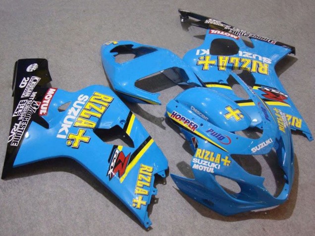 Bleu Or Noir Motul Rizla Carénage Moto Suzuki GSXR 750 2004-2005