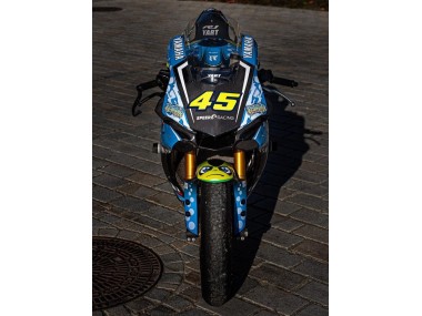 Bleu Jaune Requin Carénage Moto Yamaha YZF R1 2015-2019 Pas Chère