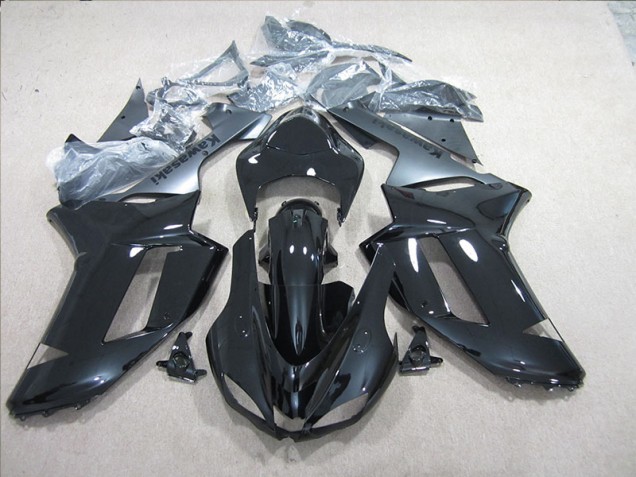 Noir Argent Carénage Moto Kawasaki ZX6R 07-08 Noir Argent Carénage Moto Kawasaki ZX6R 07-08