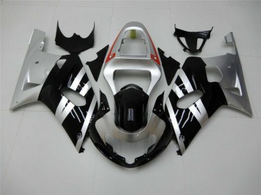 Noir Argent Carénage Moto Suzuki GSXR 600 / 750 K1 K2 K3 01-03