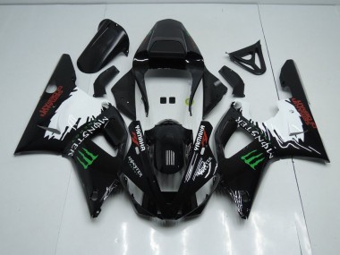 Noir Blanc Monster Carénage Moto Yamaha R1 00-01