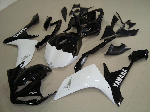 Noir Blanc Or Carénage Moto Yamaha R1 07-08 Noir Blanc Or Carénage Moto Yamaha R1 07-08