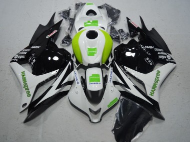 Noir Blanc Vert Hannspree Carénage Moto Honda CBR 600 RR 09-12