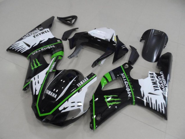 Noir Blanc Vert Monster Carénages Moto Yamaha R1 00-01