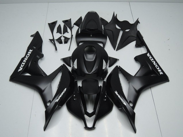 Noir Mat avec Blanc Décalque Carénage Moto Honda CBR 600 RR 07-08 Noir Mat avec Blanc Décalque Carénage Moto Honda CBR 600 RR 07-08