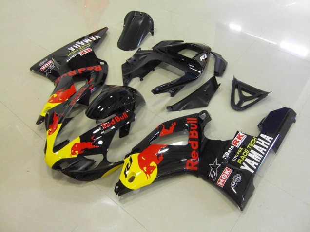 Noir Red Bull Carénage Moto Yamaha R1 00-01 Noir Red Bull Carénage Moto Yamaha R1 00-01