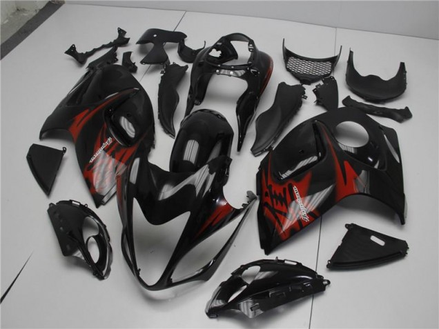 Noir Rouge Carénage Moto Suzuki GSXR 1300 Hayabusa 08-19