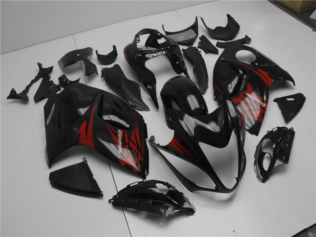 Noir Rouge Carénage Moto Suzuki GSXR 1300 Hayabusa 08-19