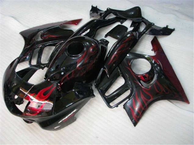 Noir Rouge Flamme Carénage Moto Honda CBR 600 F3 95-98 Noir Rouge Flamme Carénage Moto Honda CBR 600 F3 95-98