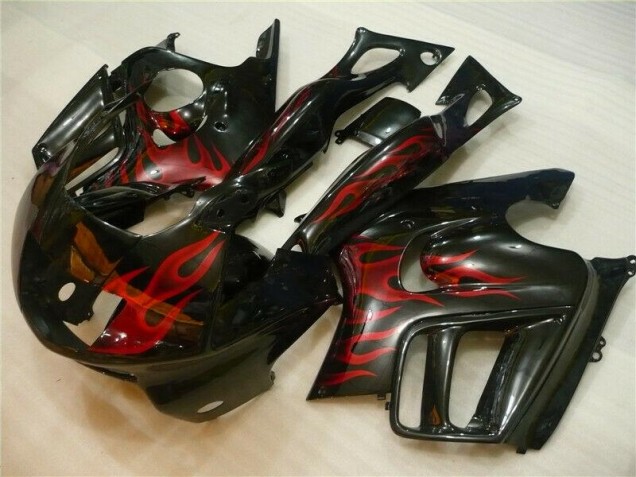 Noir Rouge Flamme Carénages Moto Honda CBR 600 F3 95-98 Noir Rouge Flamme Carénages Moto Honda CBR 600 F3 95-98