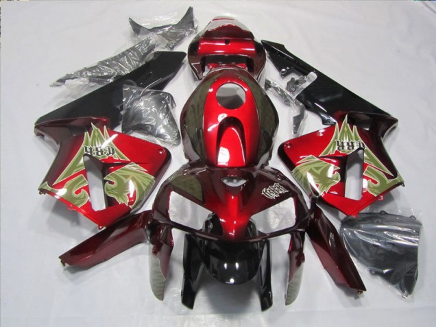 Noir Rouge Kit Carénages Motos Honda CBR 600 RR 05-06 Noir Rouge Kit Carénages Motos Honda CBR 600 RR 05-06