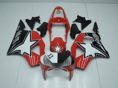 Noir Rouge Étoile Carénage Moto Honda CBR 900 RR 954 02-03