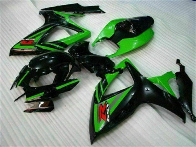 Noir Vert Carénage Moto Suzuki GSXR 600 / 750 K6 06-07 Noir Vert Carénage Moto Suzuki GSXR 600 / 750 K6 06-07