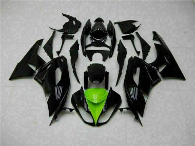 Noir Vert Kit Carénages Motos Complet Kawasaki ZX6R 09-12
