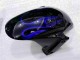 Noir avec Bleu Flamme Carénage Moto Honda CBR 600 RR 03-04 Noir avec Bleu Flamme Carénage Moto Honda CBR 600 RR 03-04