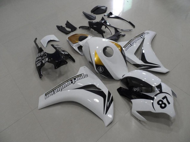 Noir et Blanc et Or Carénage Moto Honda CBR 1000 RR 08-11 Noir et Blanc et Or Carénage Moto Honda CBR 1000 RR 08-11