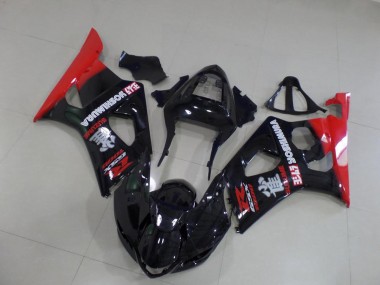 Noir et Rouge Carénage Moto Suzuki GSXR 1000 K3 03-04
