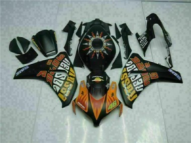 Orange Noir Carénage Moto Honda CBR 1000 RR 08-11