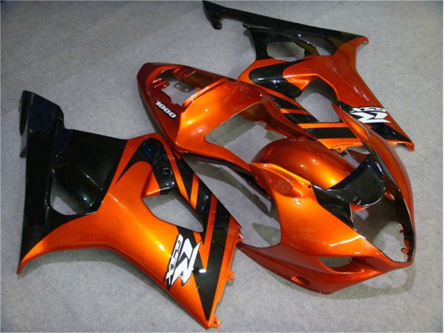 Orange Noir Carénage Moto Suzuki GSXR 1000 K3 03-04 Orange Noir Carénage Moto Suzuki GSXR 1000 K3 03-04