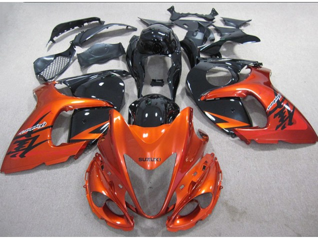Orange Noir Carénage Moto Suzuki GSXR 1300 Hayabusa 08-19 Orange Noir Carénage Moto Suzuki GSXR 1300 Hayabusa 08-19
