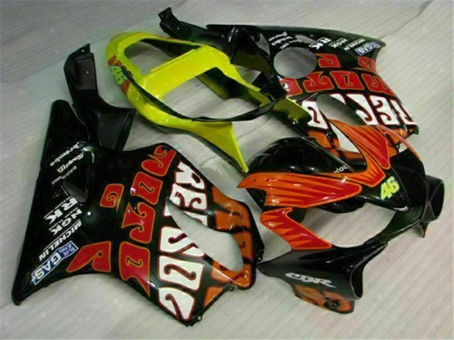 Orange Noir Carénages Moto Honda CBR 600 F4i 01-03 Orange Noir Carénages Moto Honda CBR 600 F4i 01-03