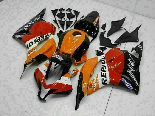 Orange Repsol Carénage Moto Honda CBR 600 RR 09-12 Orange Repsol Carénage Moto Honda CBR 600 RR 09-12
