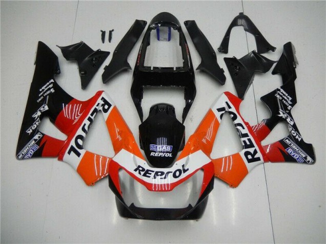 Orange Rouge Noir Repsol Carénage Moto Honda CBR 900 RR 929RR 00-01 Orange Rouge Noir Repsol Carénage Moto Honda CBR 900 RR 929RR 00-01