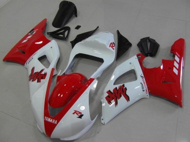 Rouge Blanc Courses Carénage Moto Yamaha R1 00-01