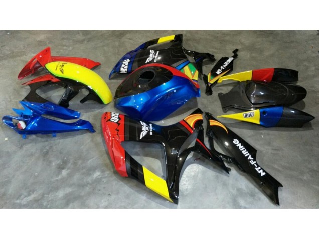 Rouge Bleu Carénage Moto Suzuki GSXR 600 / 750 K6 06-07 Rouge Bleu Carénage Moto Suzuki GSXR 600 / 750 K6 06-07
