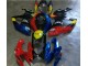 Rouge Bleu Carénage Moto Suzuki GSXR 600 / 750 K6 06-07 Rouge Bleu Carénage Moto Suzuki GSXR 600 / 750 K6 06-07